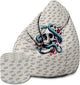 Birnenförmiger Sitzsack mit Fußstütze Snake Skull Flower