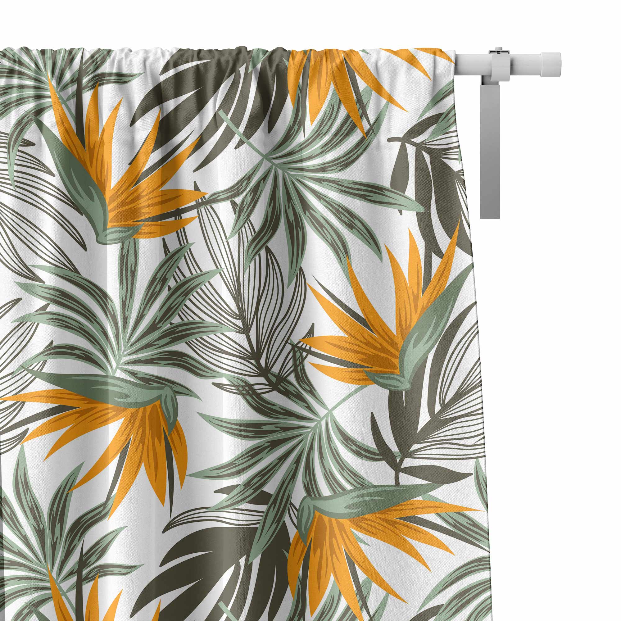 Orange Strelitzie-Flache Mikrofaser