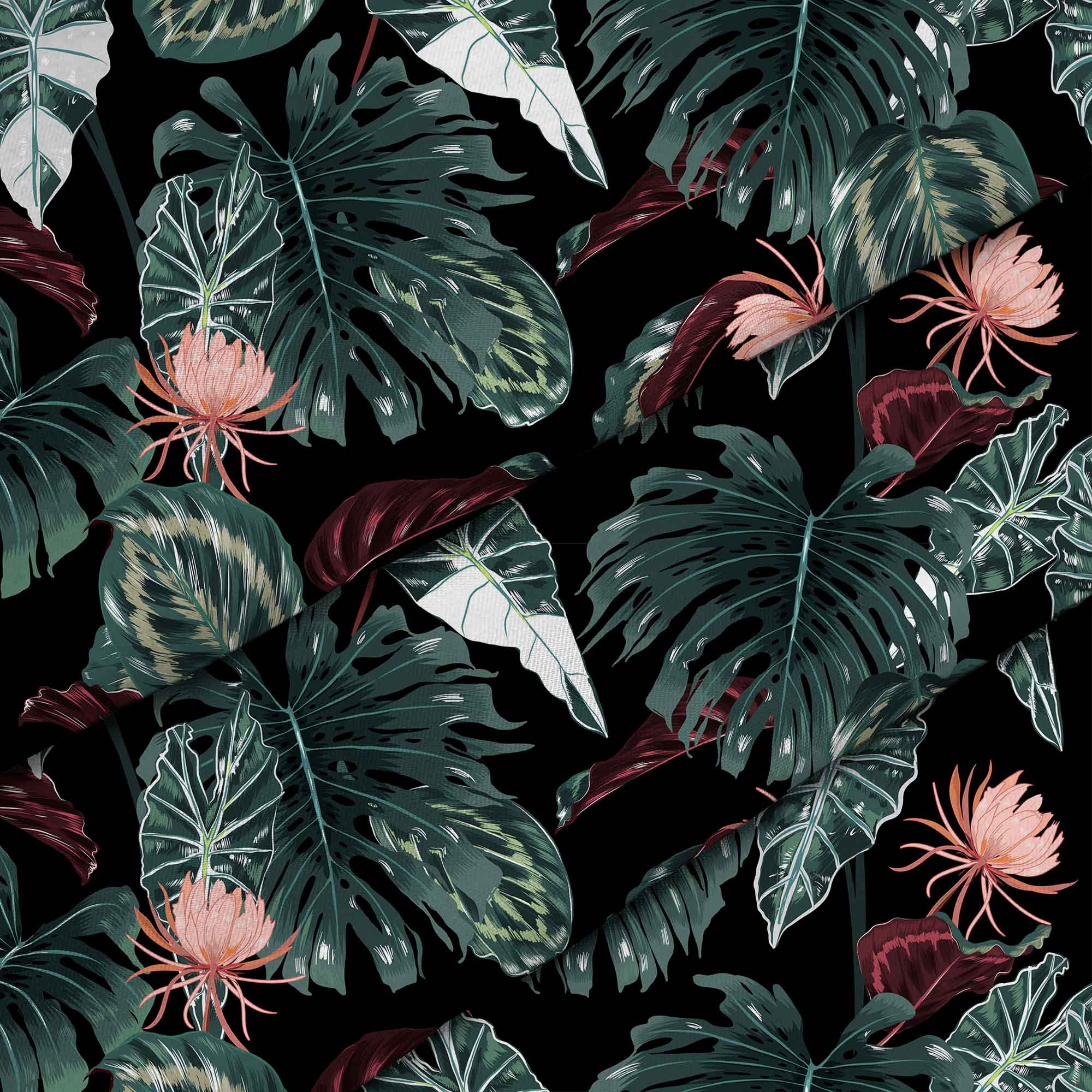 Red Tropical Alocasia