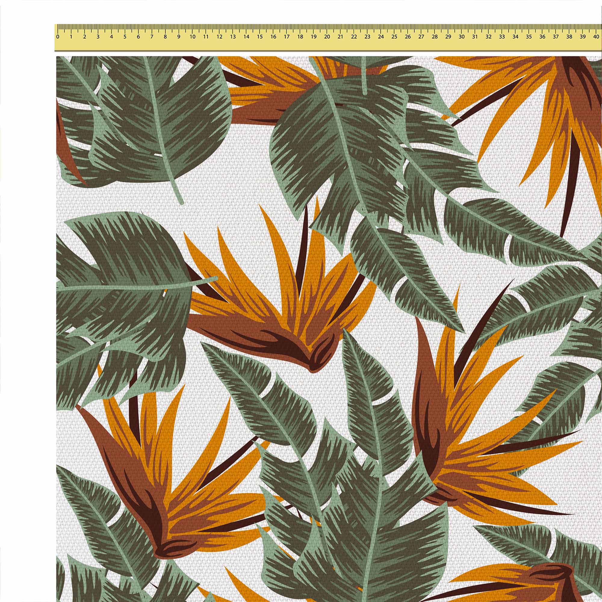 Tropische Strelizie-Flache Mikrofaser
