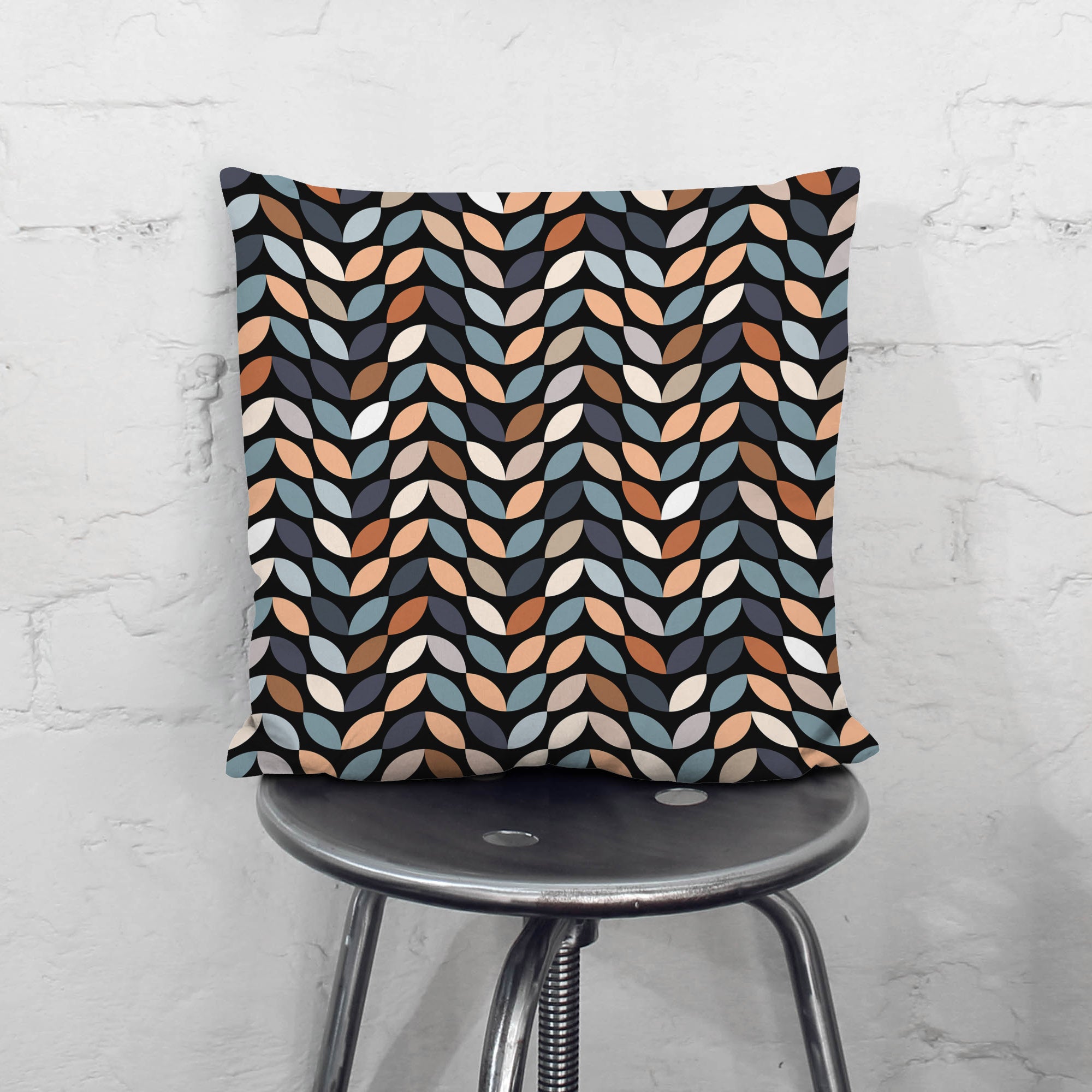 Retro Black Leaves-Velvet