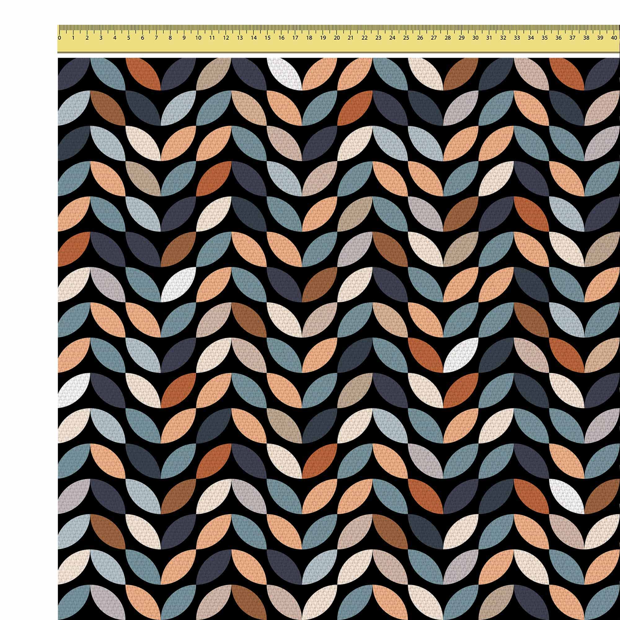 Retro Black Leaves-Velvet