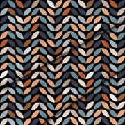 Retro Schwarze Blätter-Tischdeckenstoff