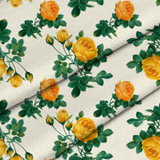 Yellow Roses Tablecloth Fabric