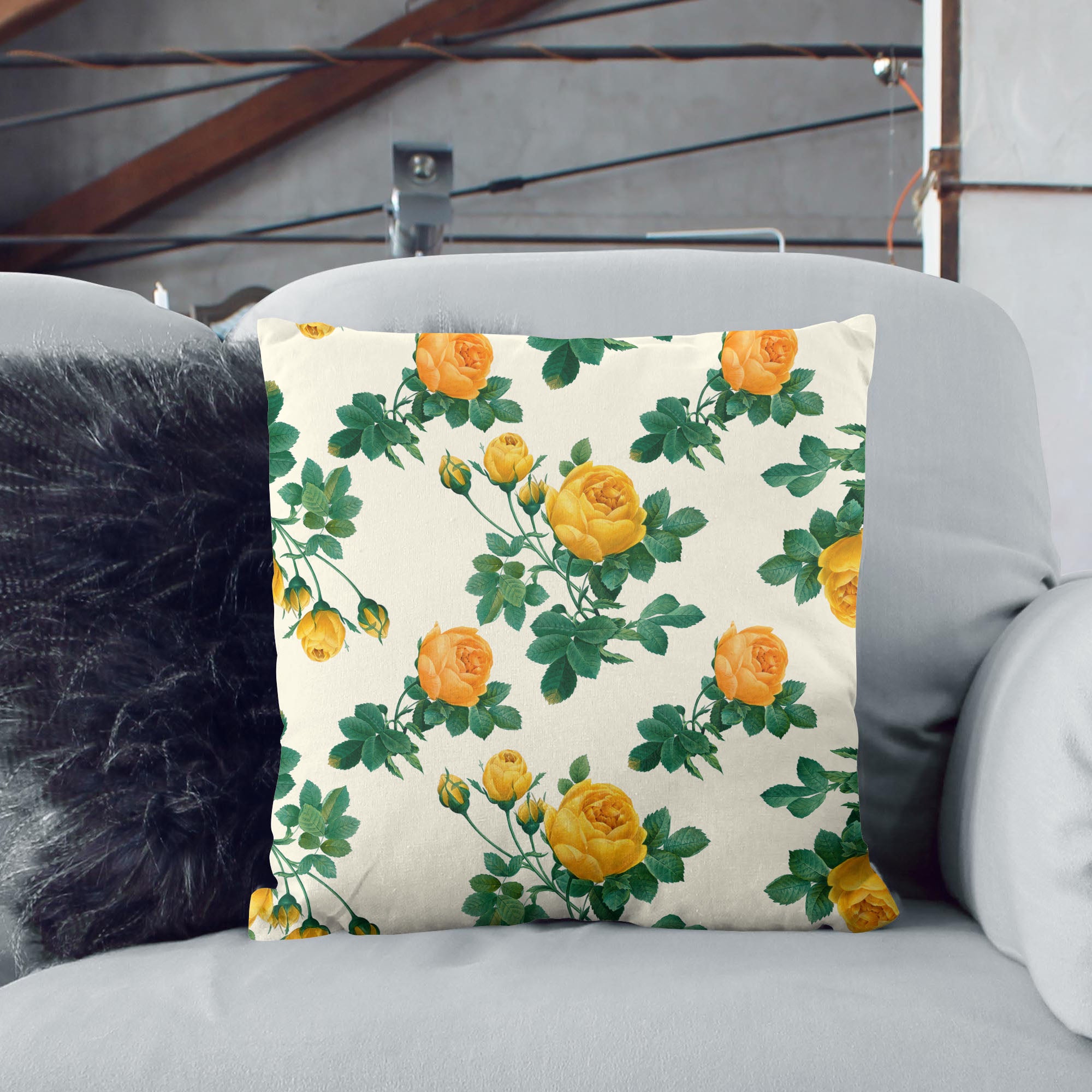 Yellow Roses Tablecloth Fabric