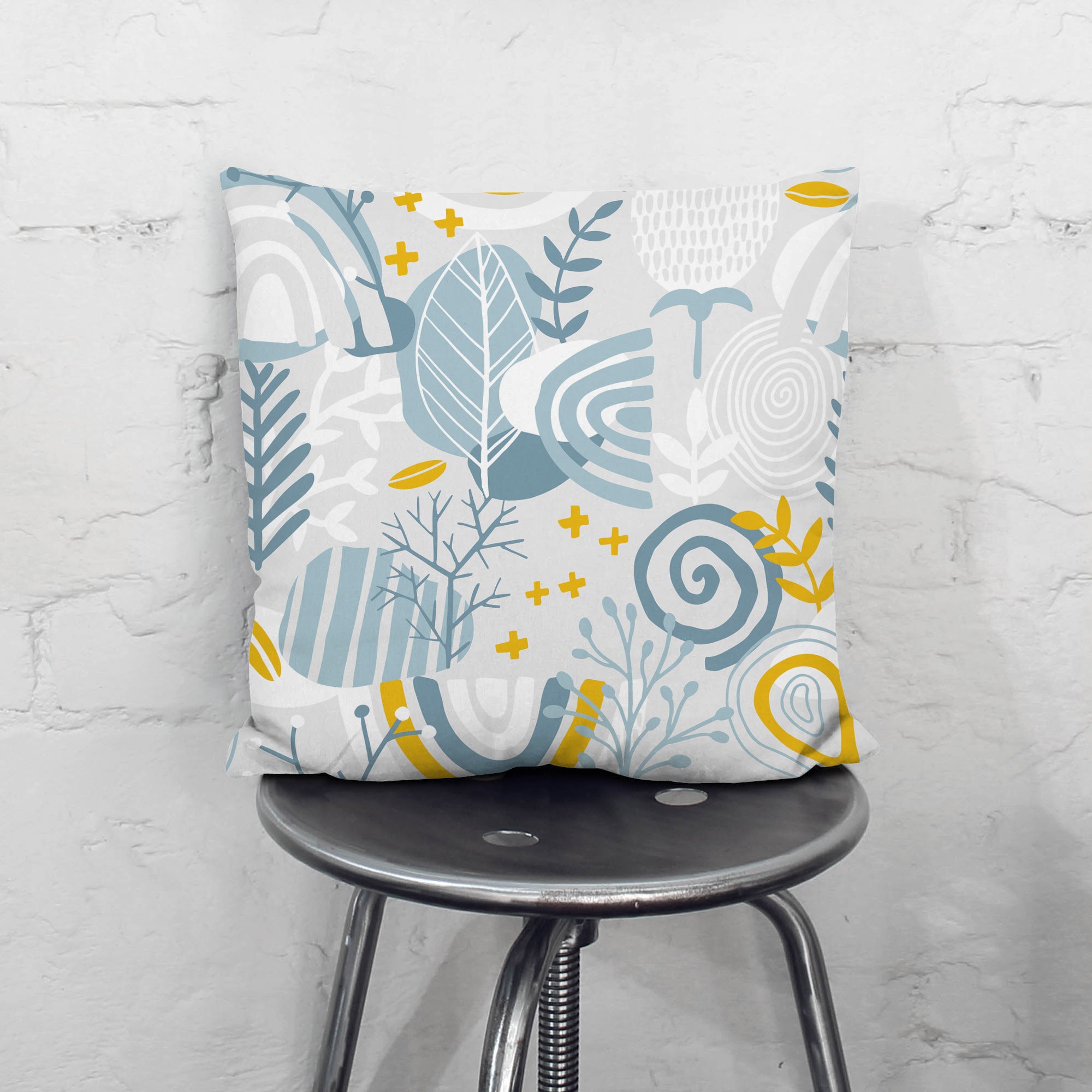 Grey Floral Pattern-Panama