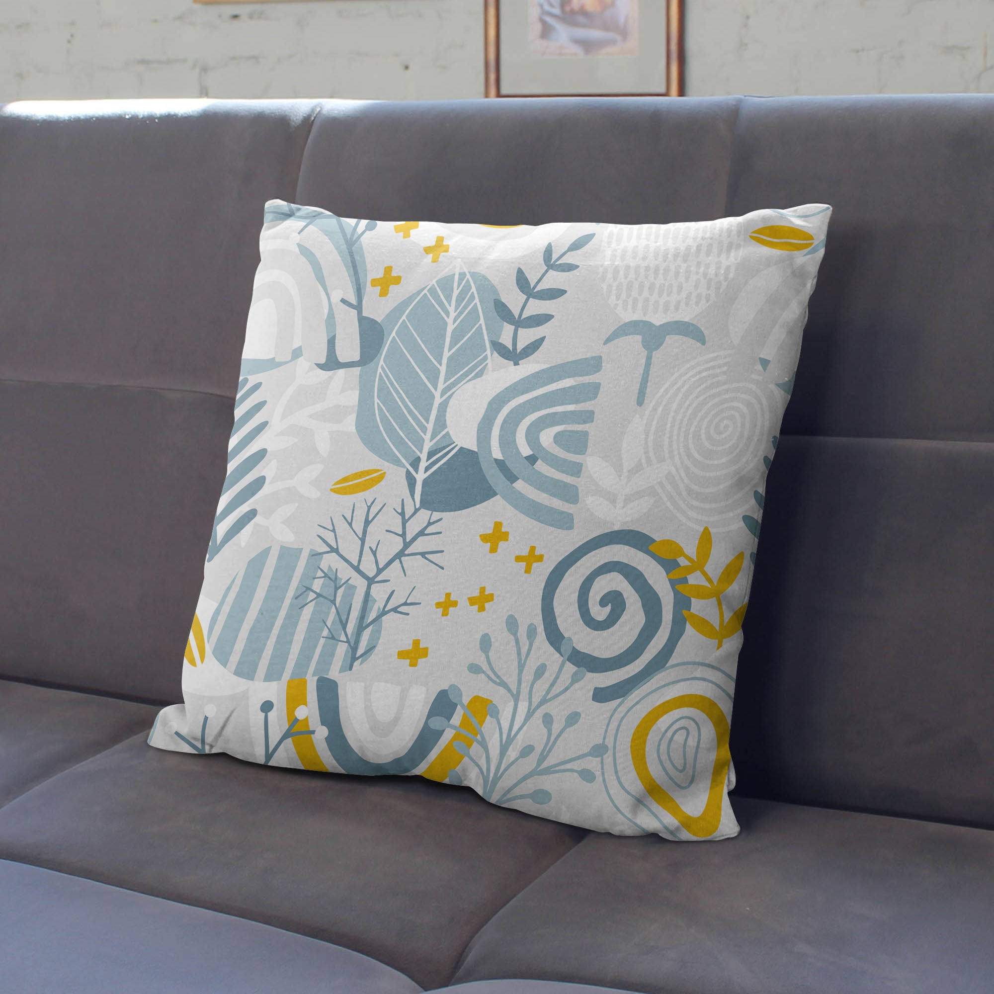 Grey Floral Pattern-Panama
