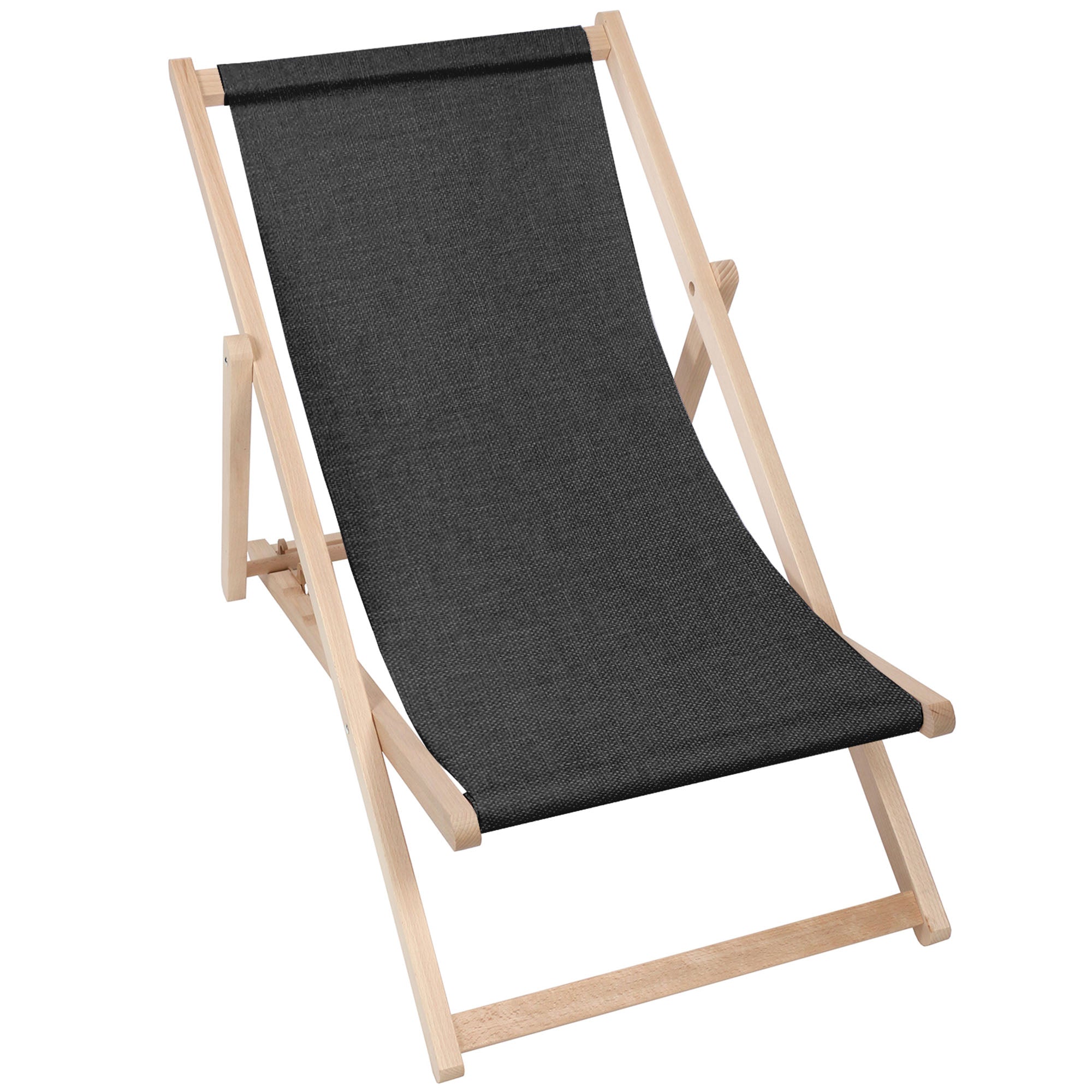 Dřevěné lehátko Imitace lnu Stony Beach-M