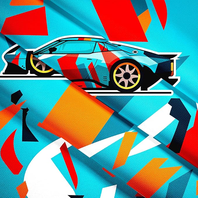 Puf Pearshape s podnožkou Color Cars