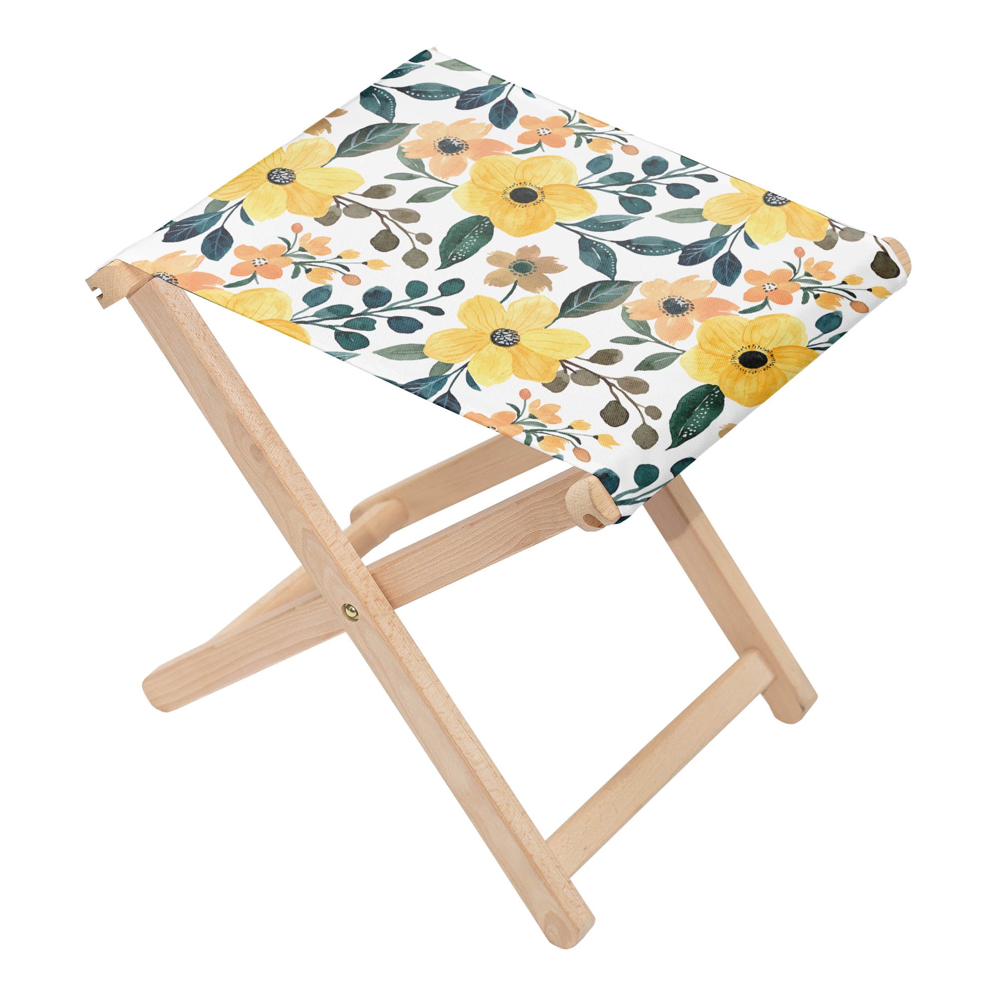 Stuhl Yellow Floral Watercolor