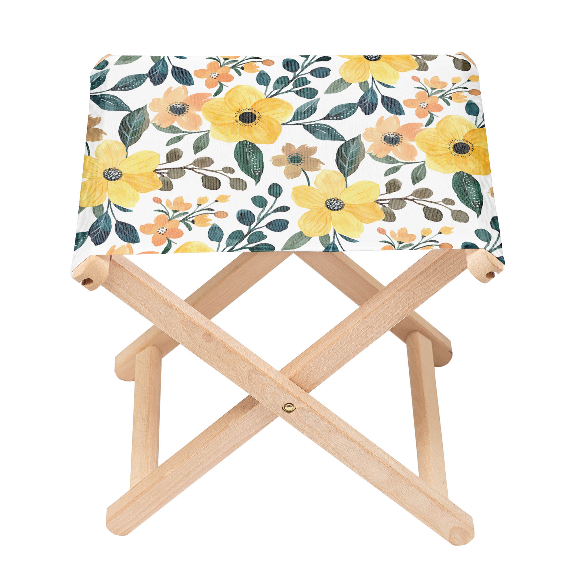 Stuhl Yellow Floral Watercolor