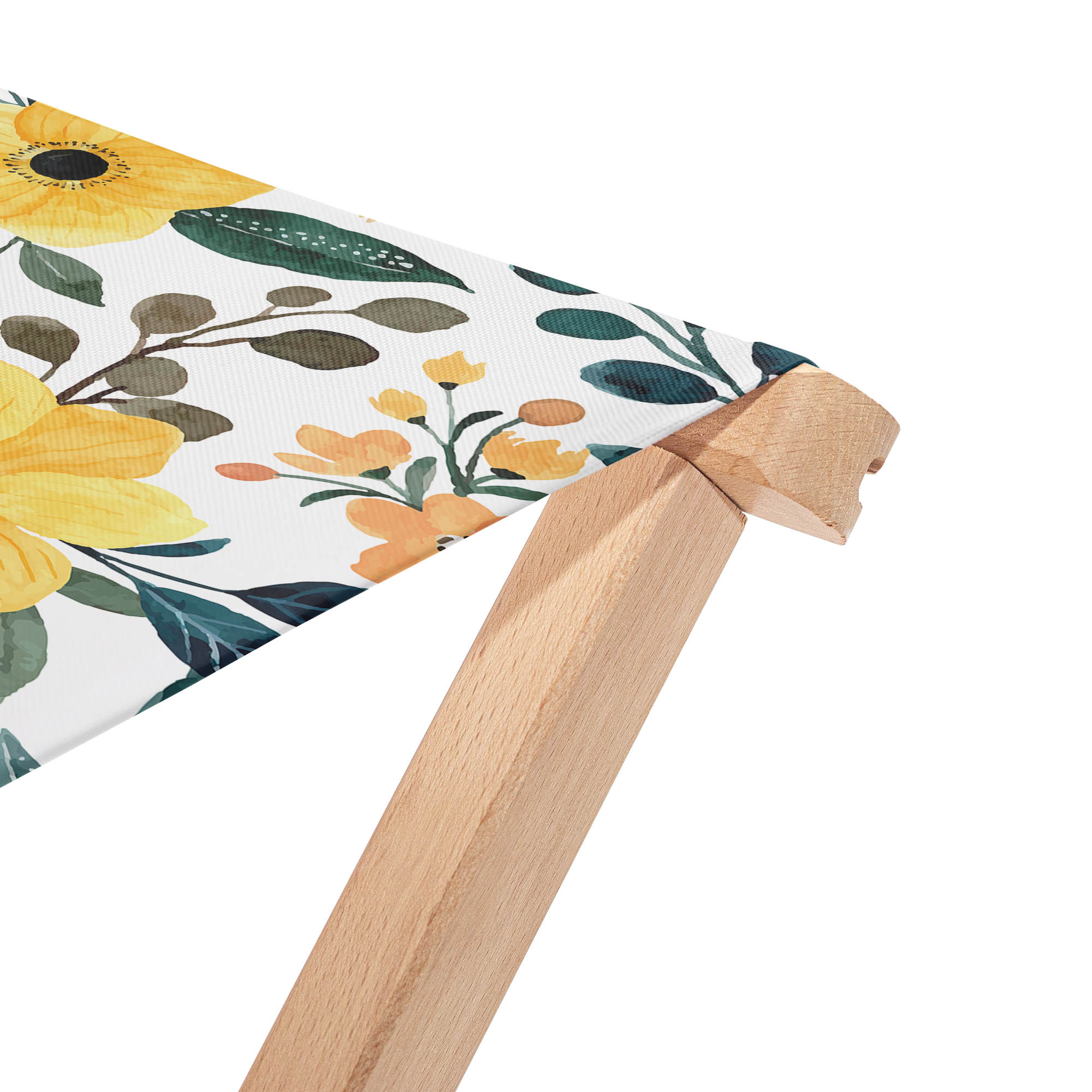 Stuhl Yellow Floral Watercolor