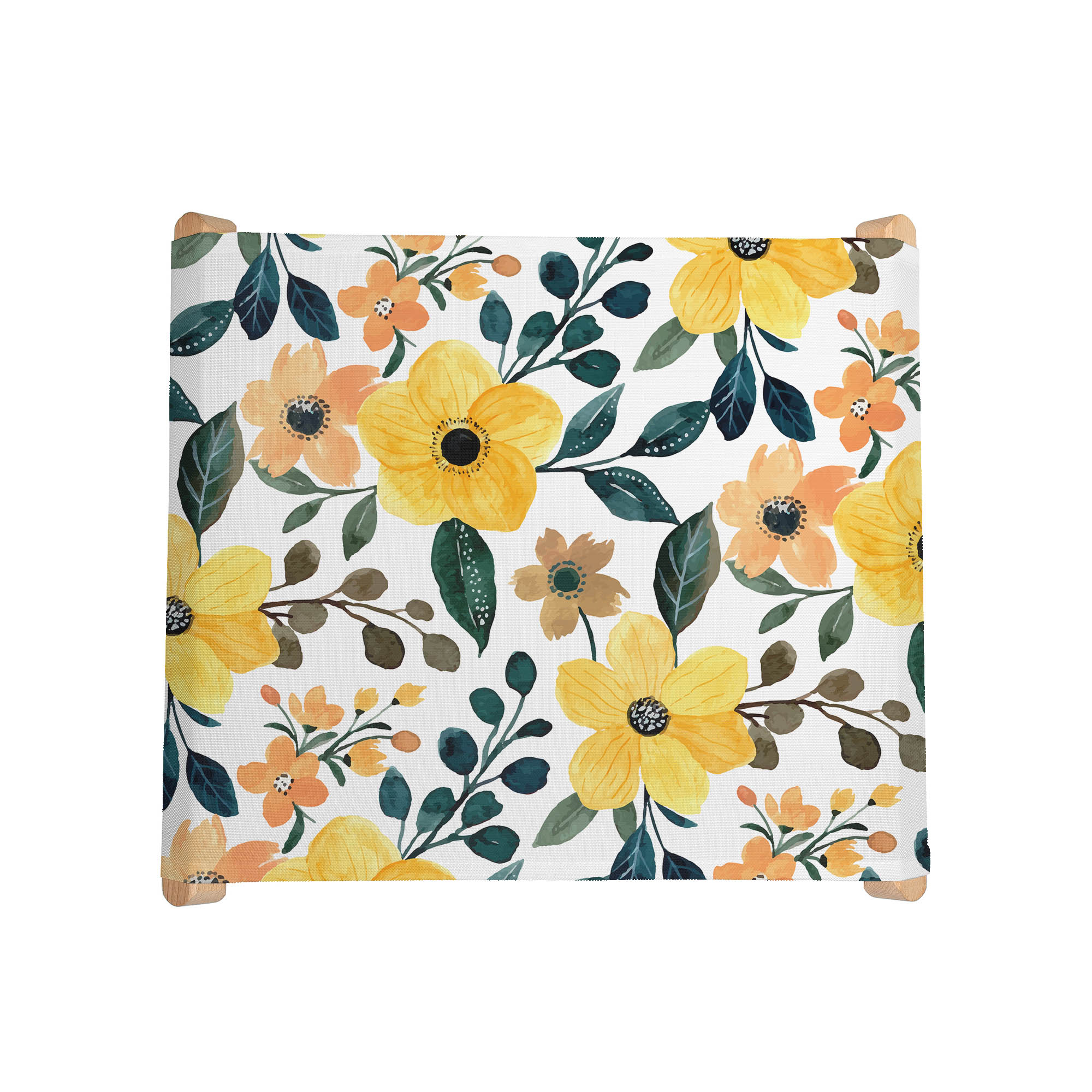 Stuhl Yellow Floral Watercolor