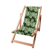 Leżak drewniany Monstera Leaves Grid