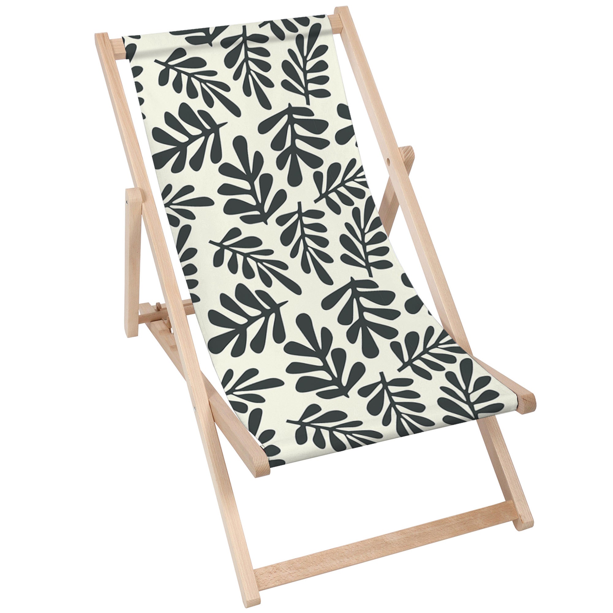 Leżak drewniany Artistic Abstract Leaves-M