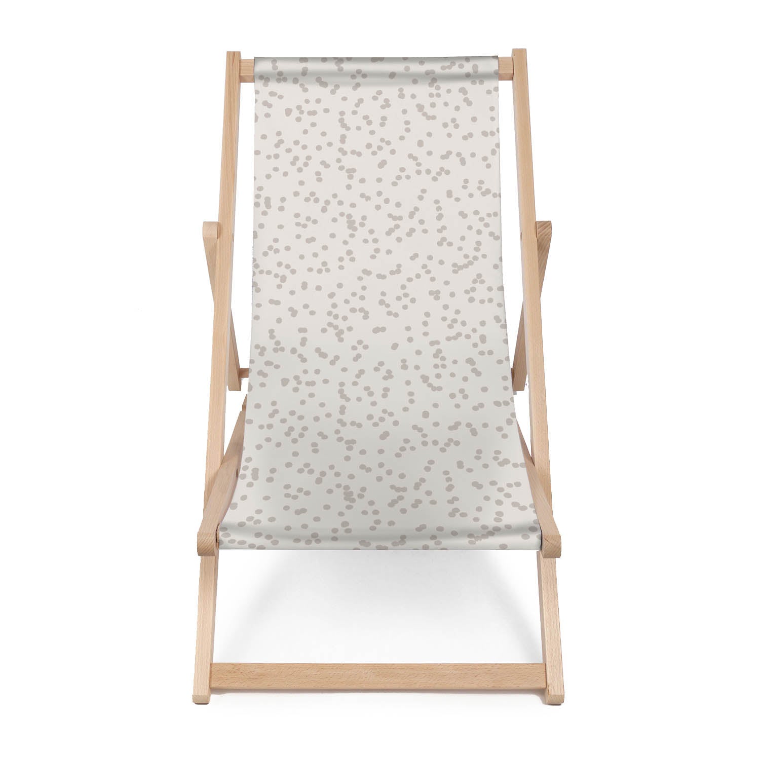 Leżak drewniany Beige Dots -M