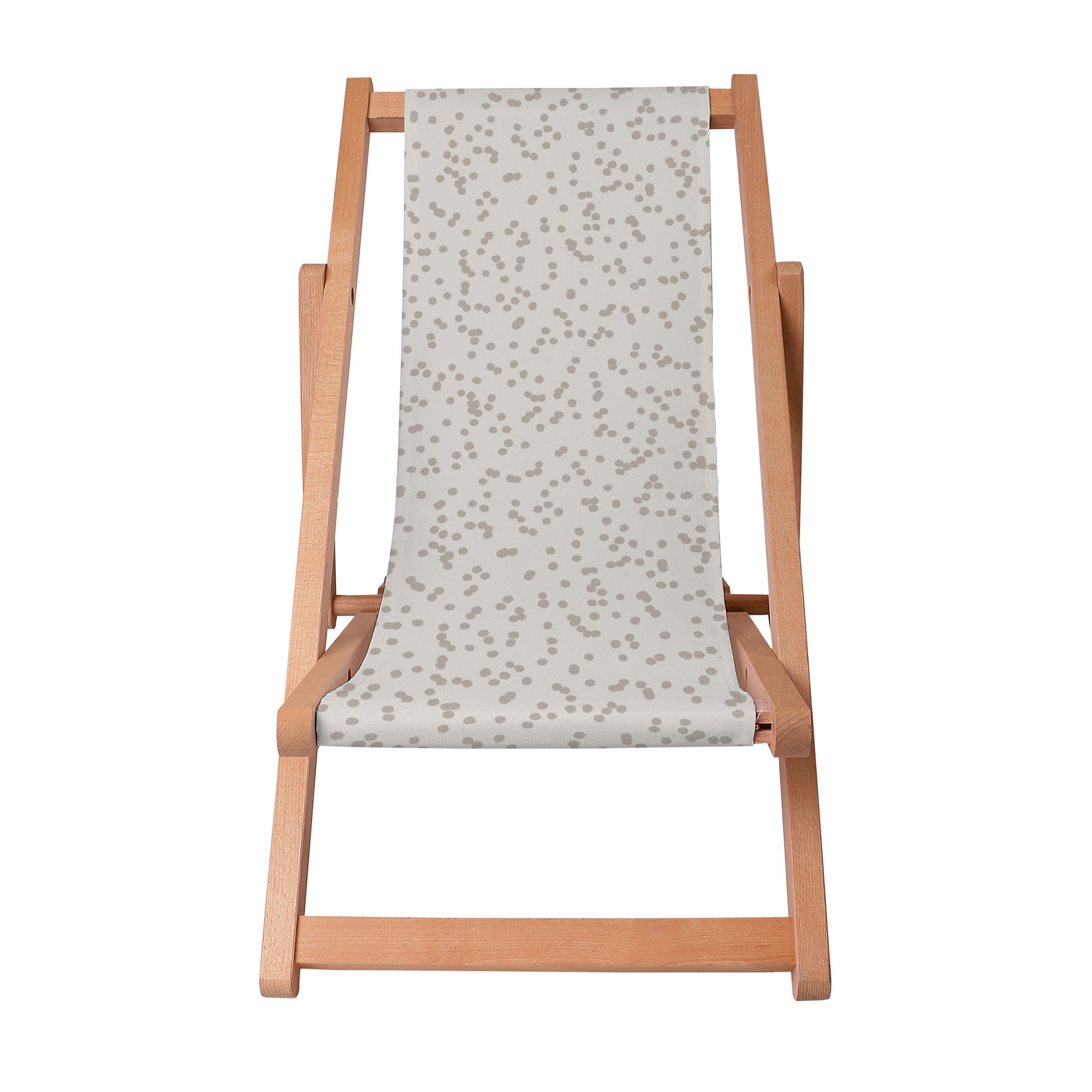 Holzliegestuhl Beige Punkte -S