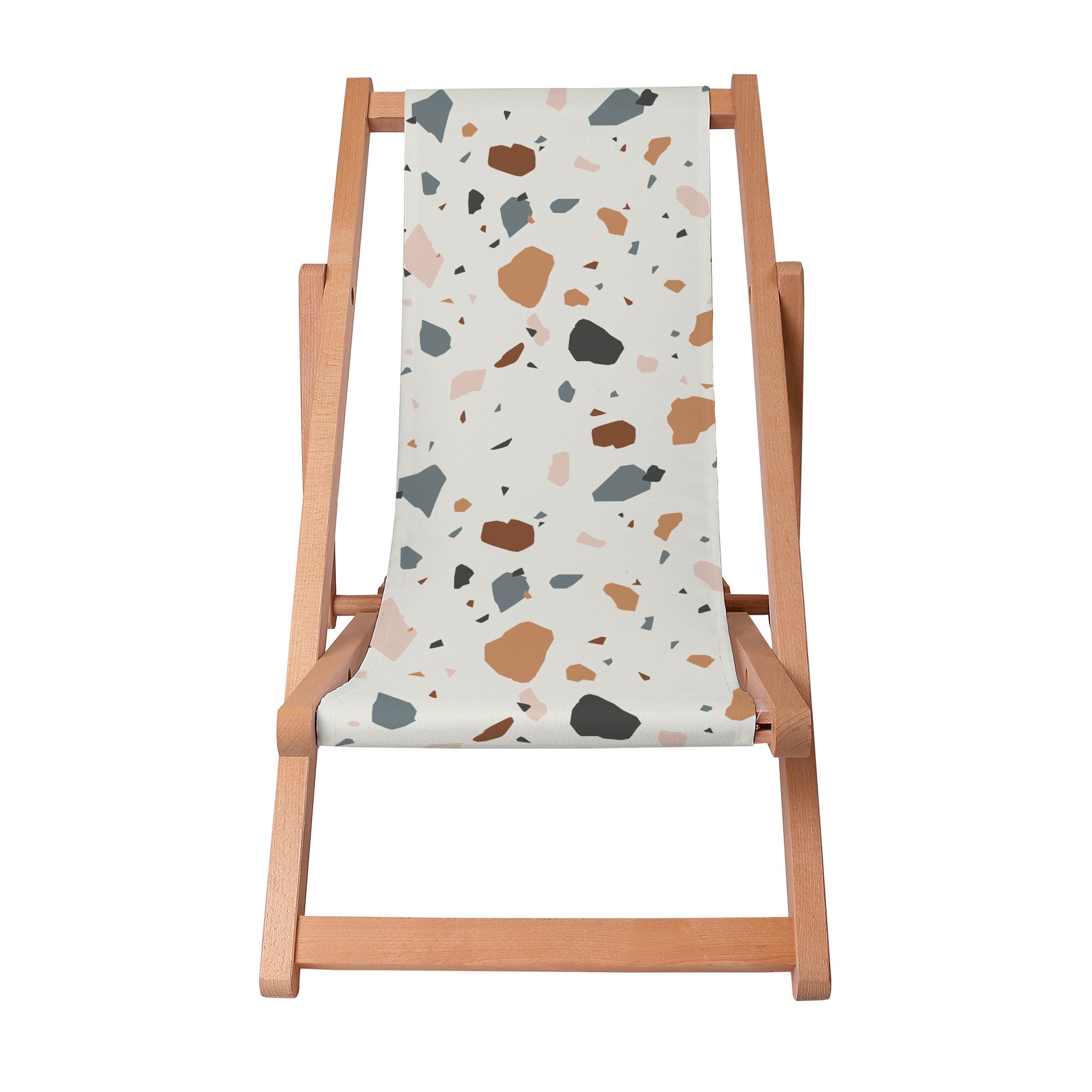 Leżak drewniany Ecru Terrazzo