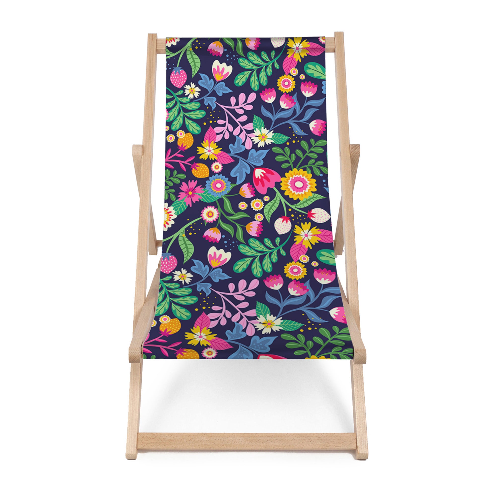 Leżak drewniany Exotic Floral-M