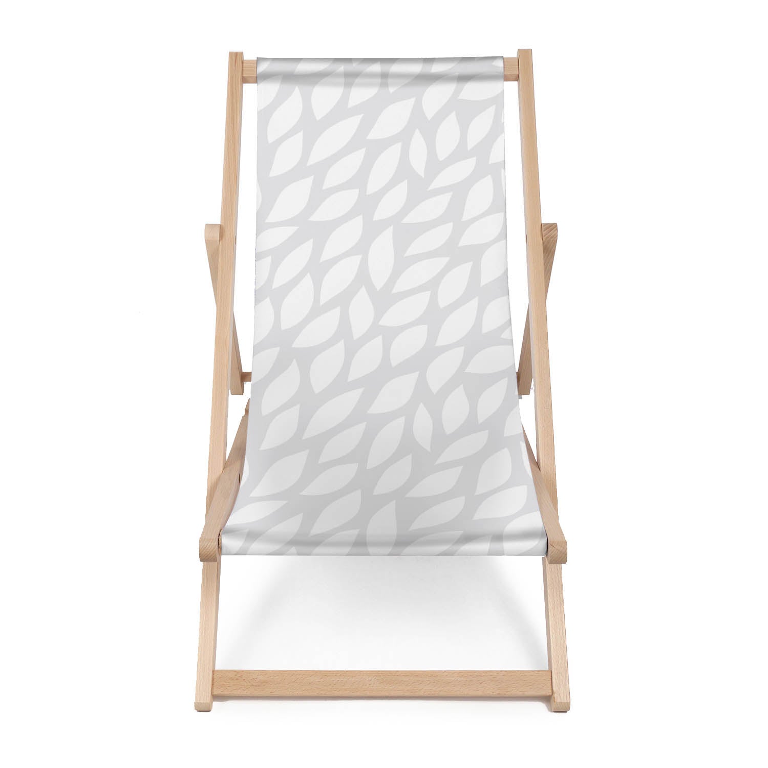 Leżak drewniany Gray Abstract Leaves-M