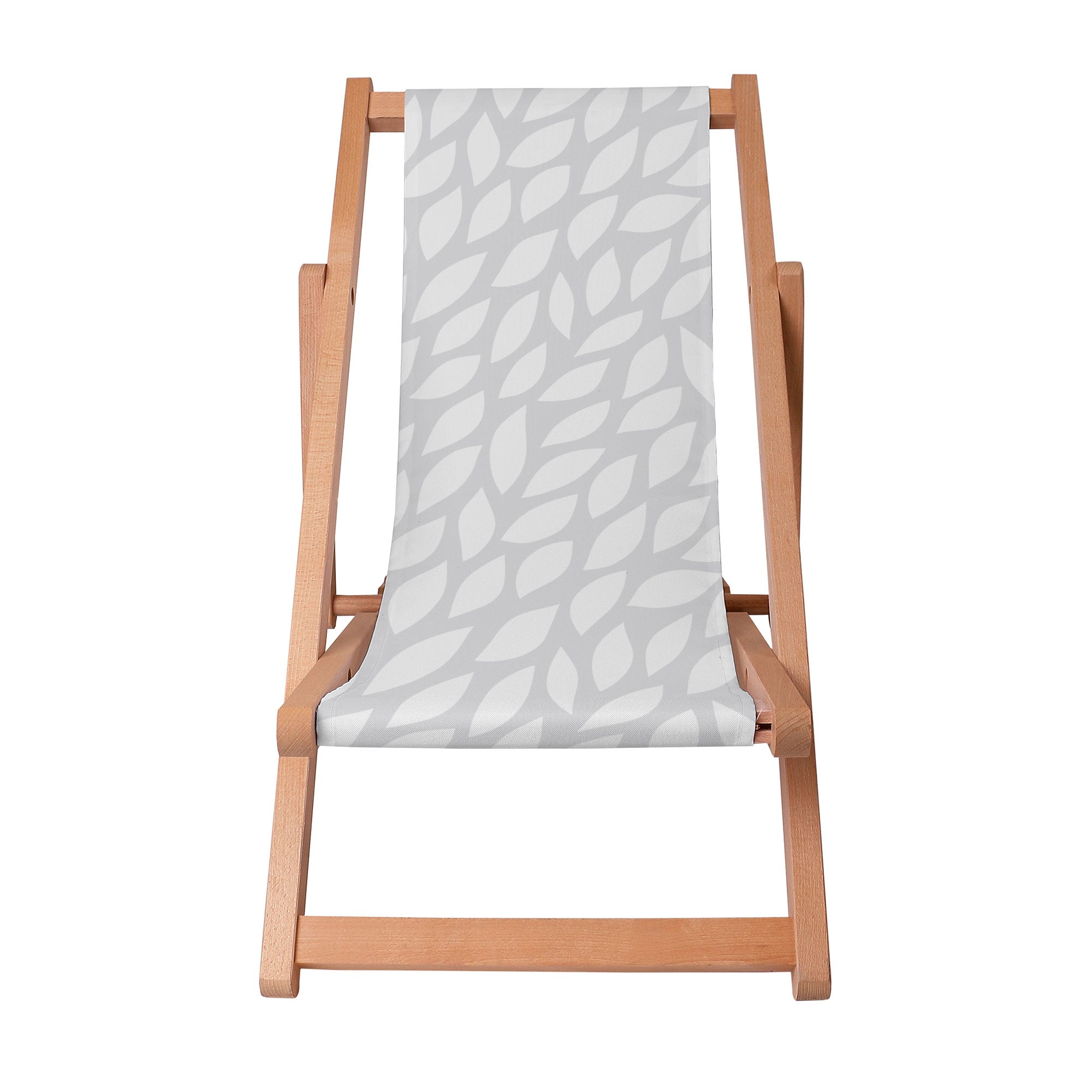 Leżak drewniany Gray Abstract Leaves-S