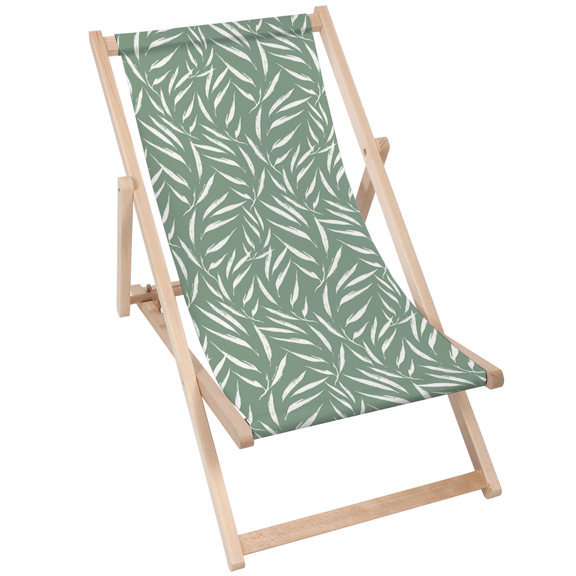 Leżak drewniany Abstract Brush Leaves-M