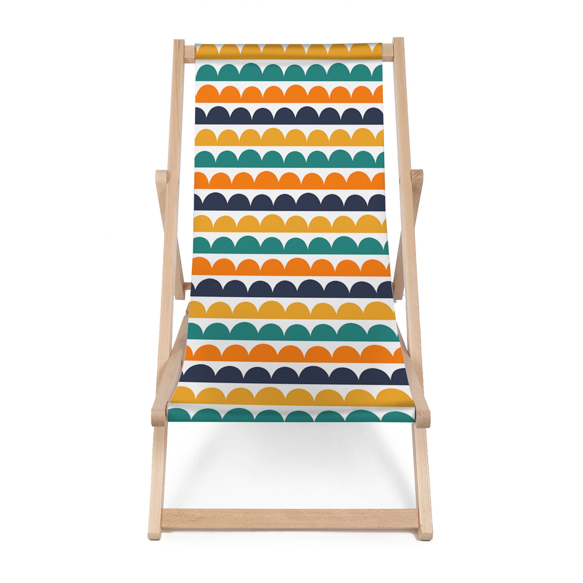 Leżak drewniany Abstract Half Dots-M