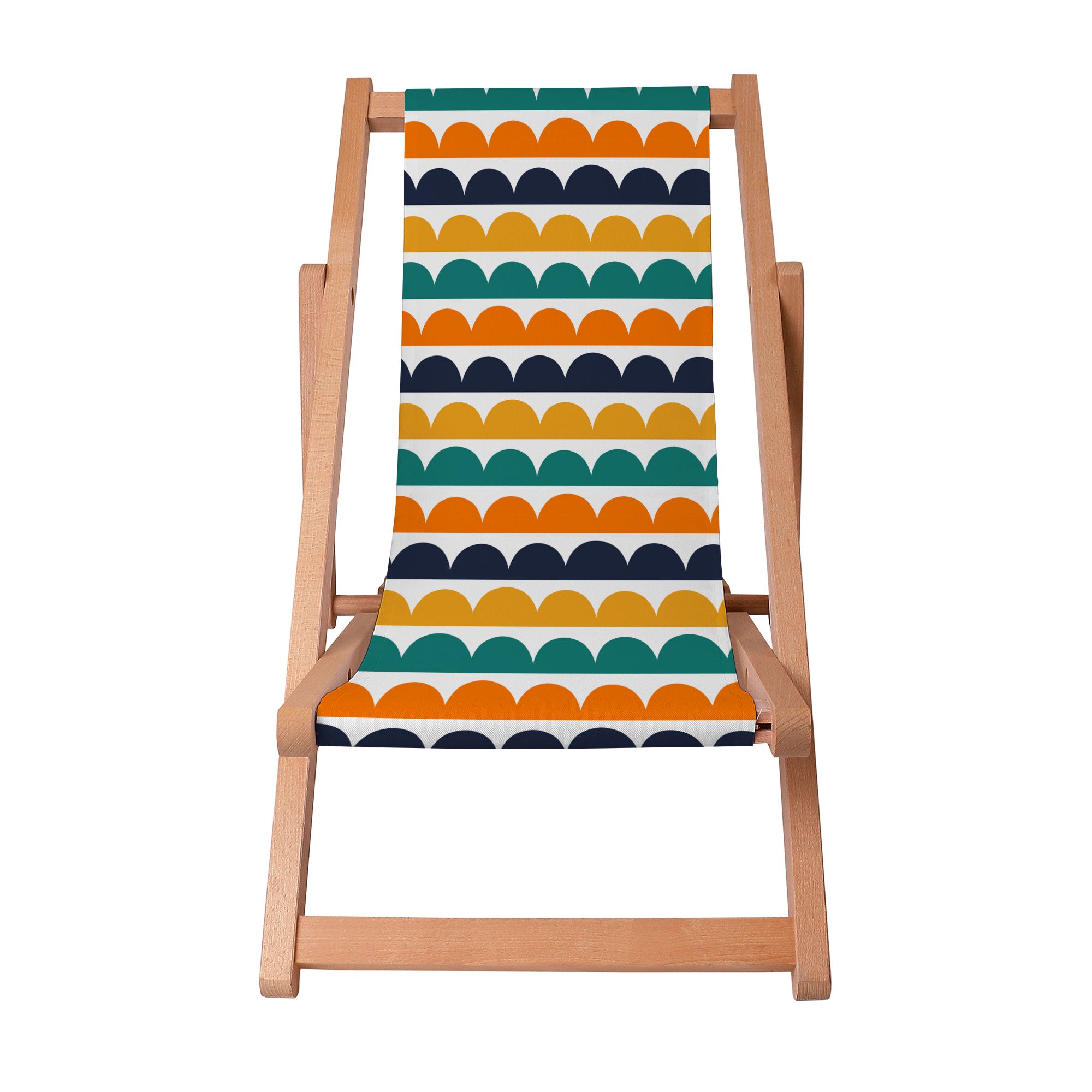 Leżak drewniany Abstract Half Dots-S