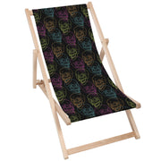 Leżak drewniany Black Skull-M