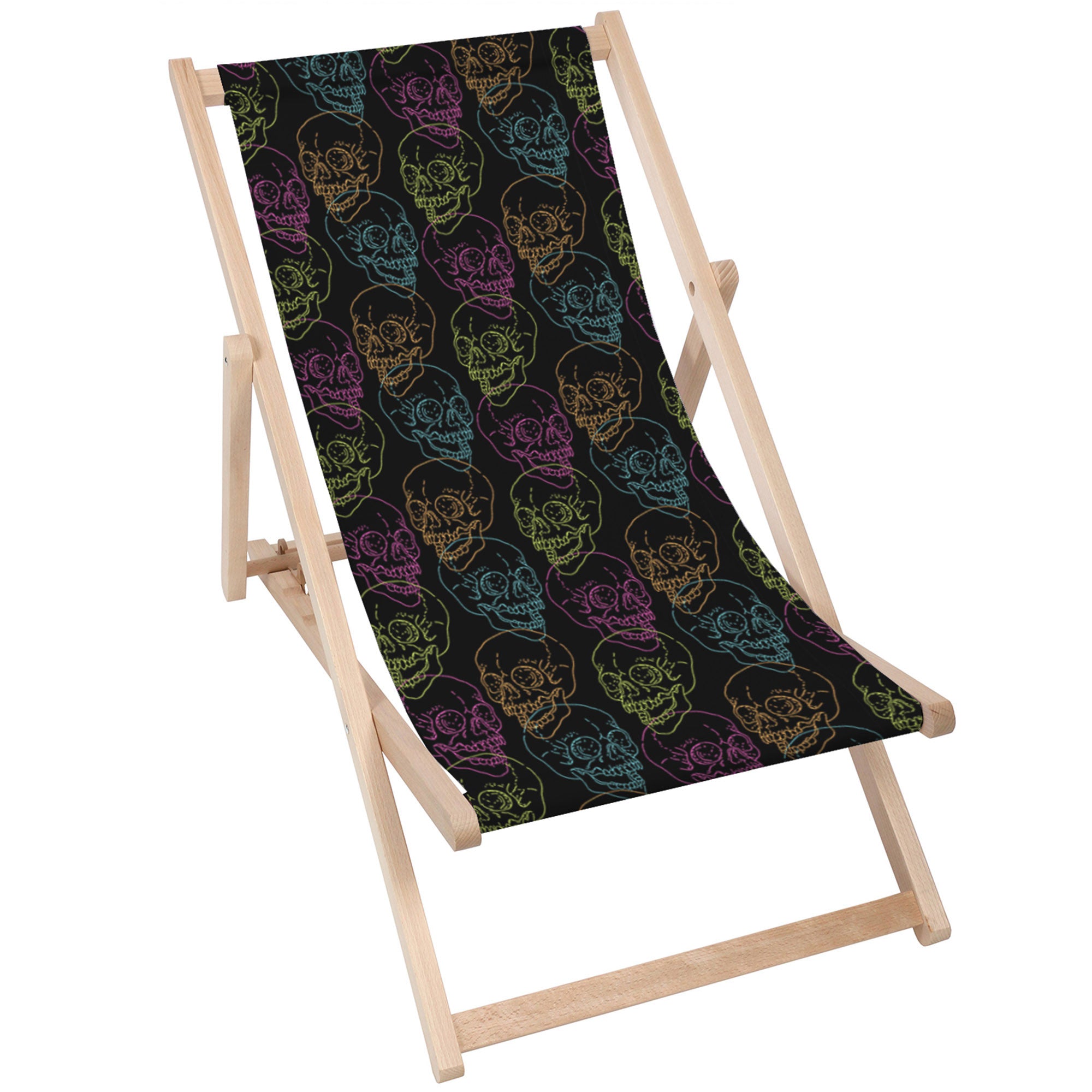 Leżak drewniany Black Skull-M