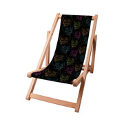 Leżak drewniany Black Skull-S