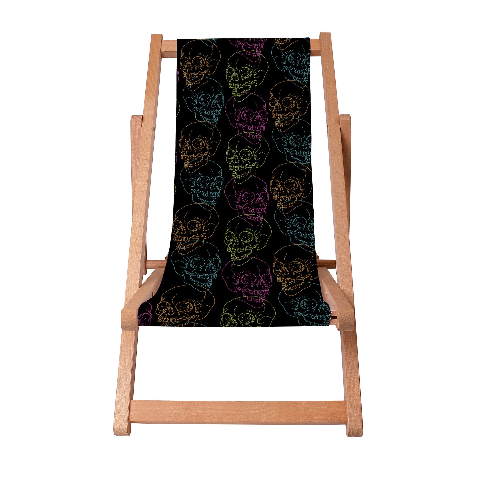 Leżak drewniany Black Skull-S