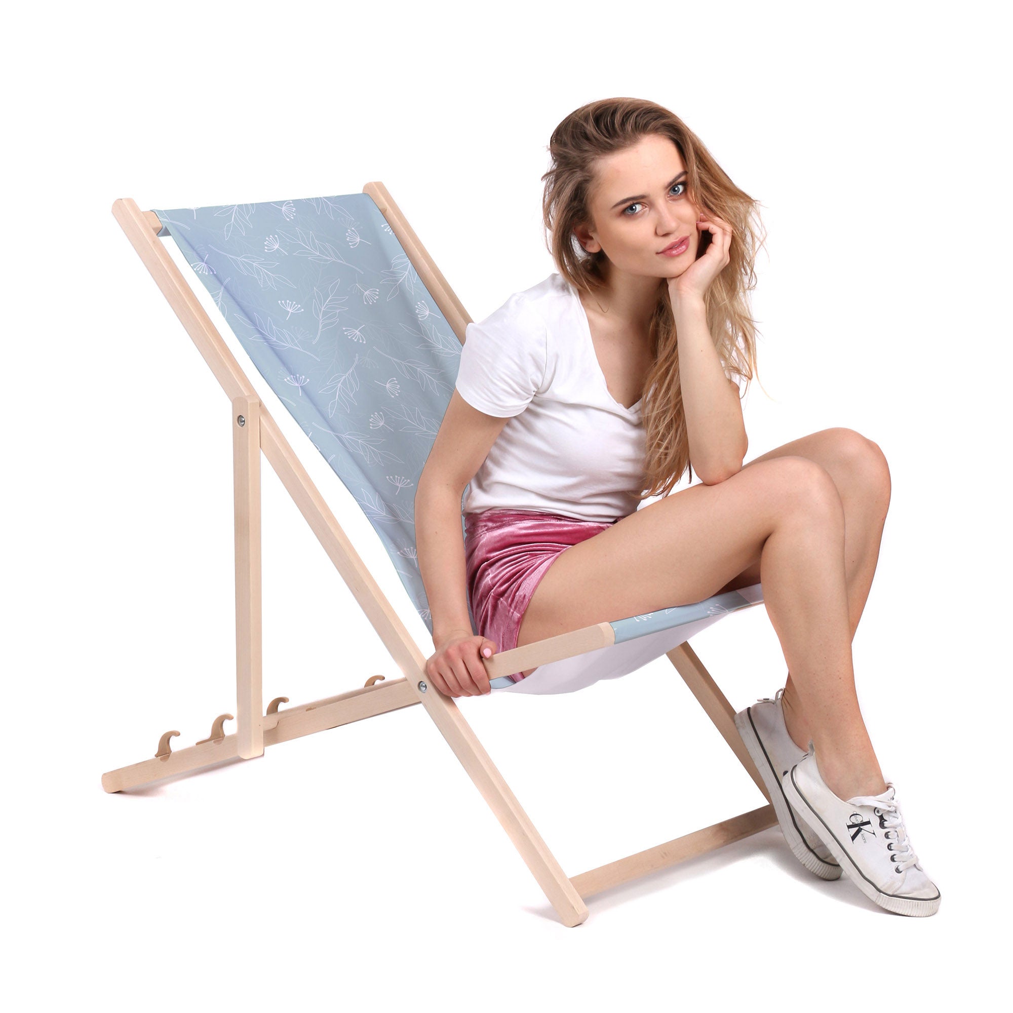 Wooden Deck Chair Blue Monday Morning-M