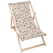 Leżak drewniany Botanical Beige Pattern-M