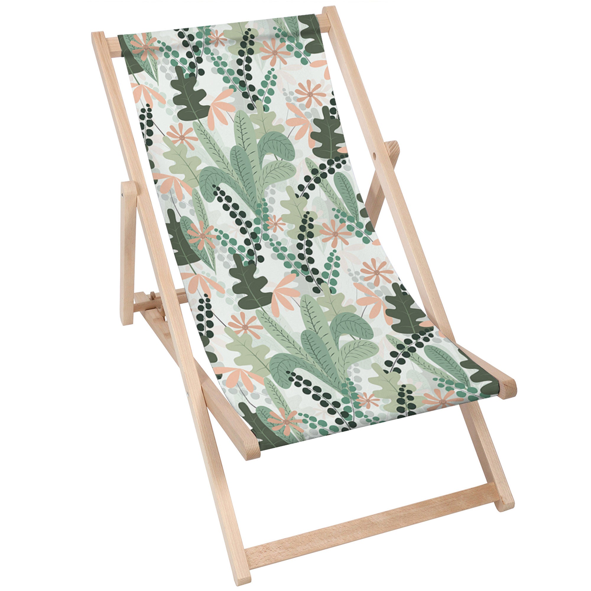 Wooden Deck Chair By the Lake-M