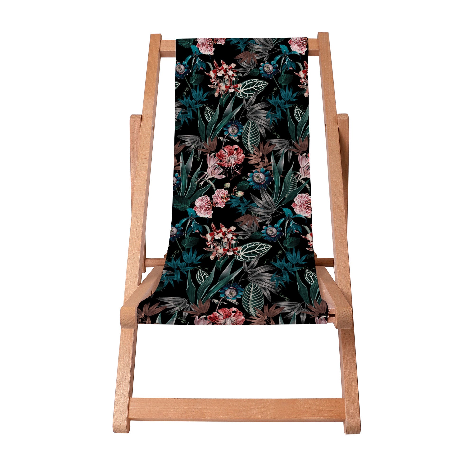 Leżak drewniany Dark Botanic-S