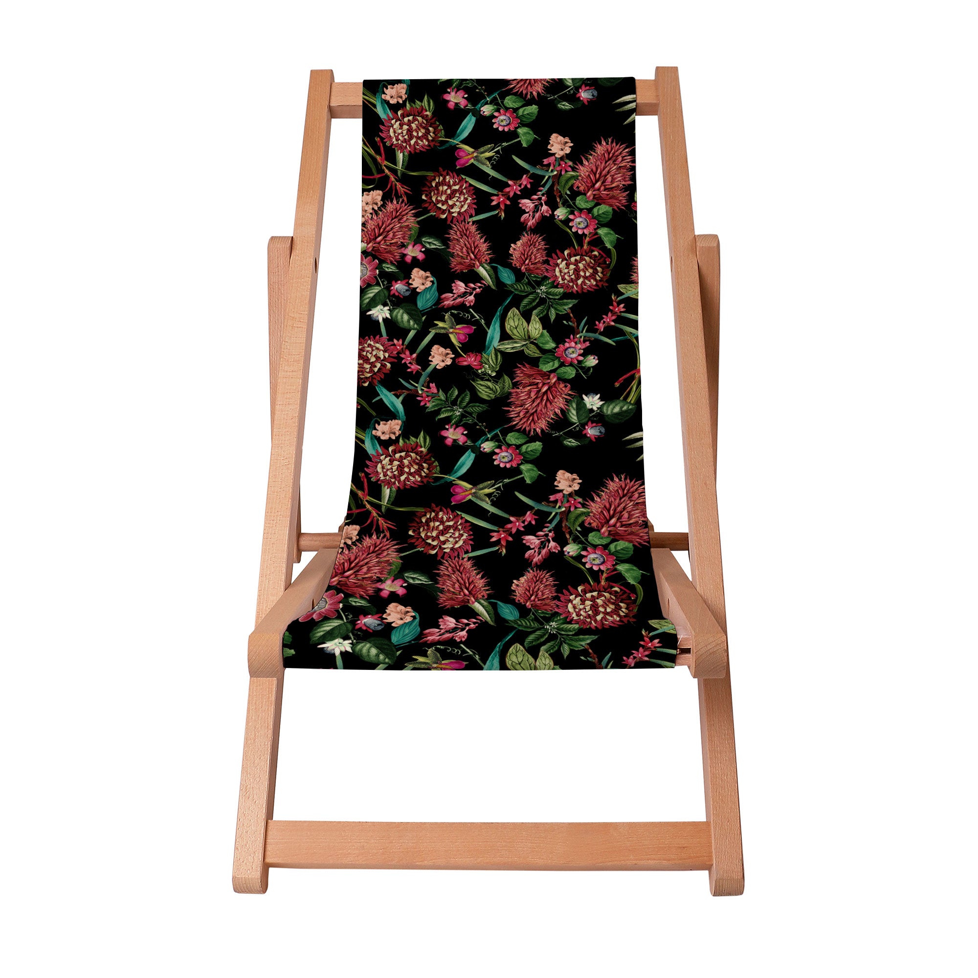 Leżak drewniany Dark Jungle Red