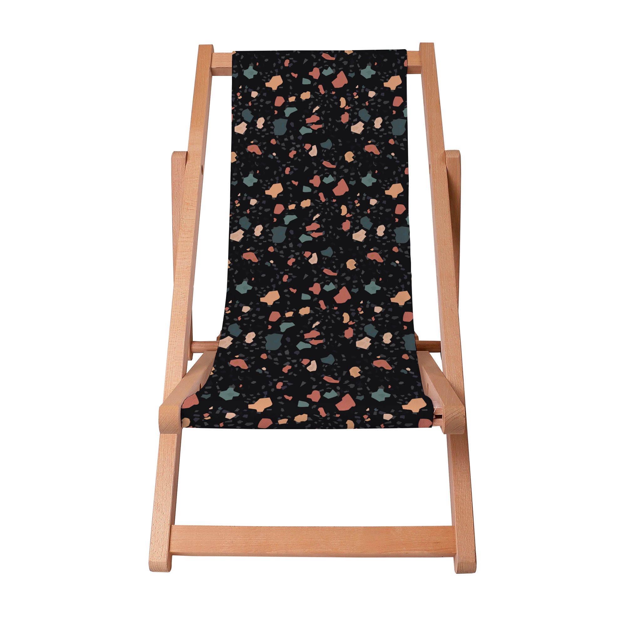 Leżak drewniany Dark Terrazzo-S