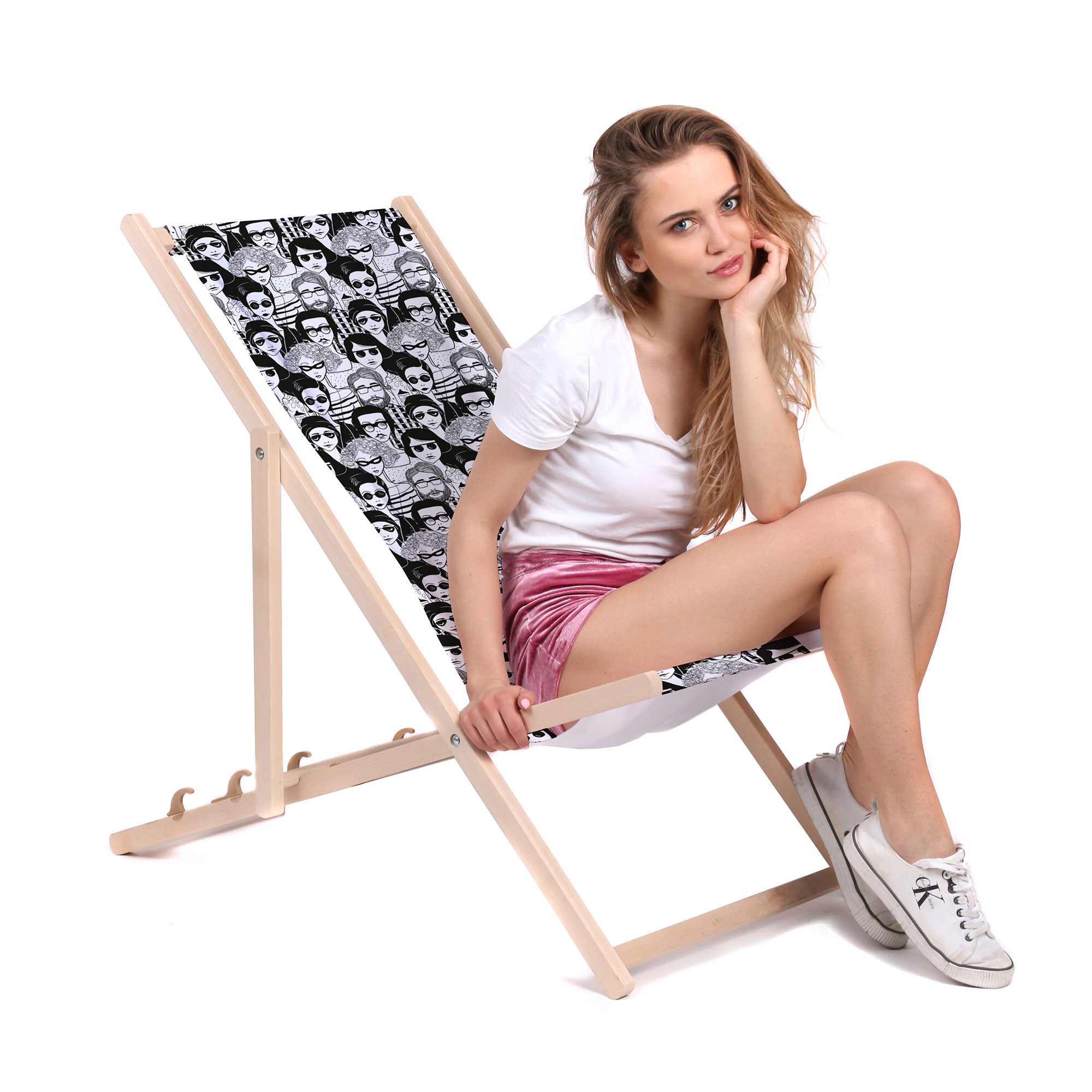 Leżak drewniany Face-M