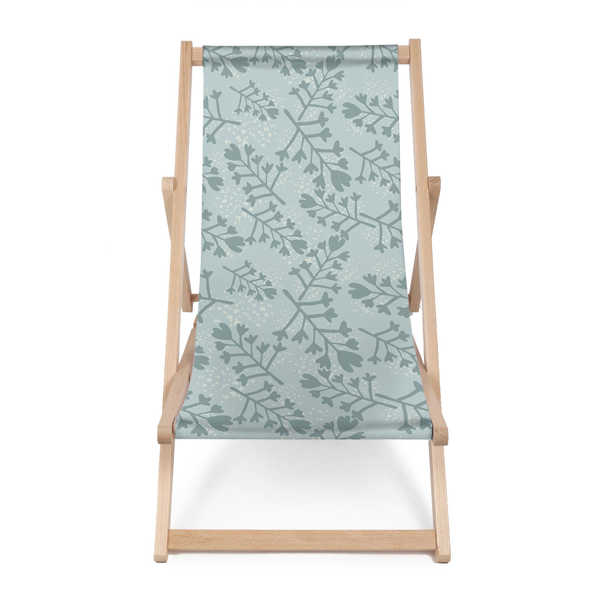 Leżak drewniany Flowers and Branches Pattern-M