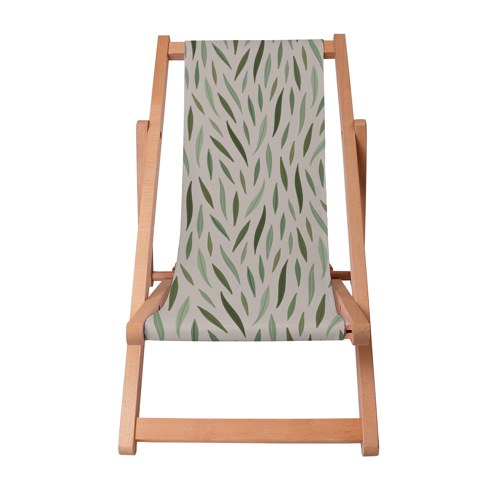 Leżak drewniany Green Leaves Pattern-S