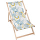 Drevené ležadlo Grey Floral Pattern-M