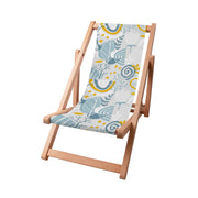 Drevené ležadlo Grey Floral Pattern