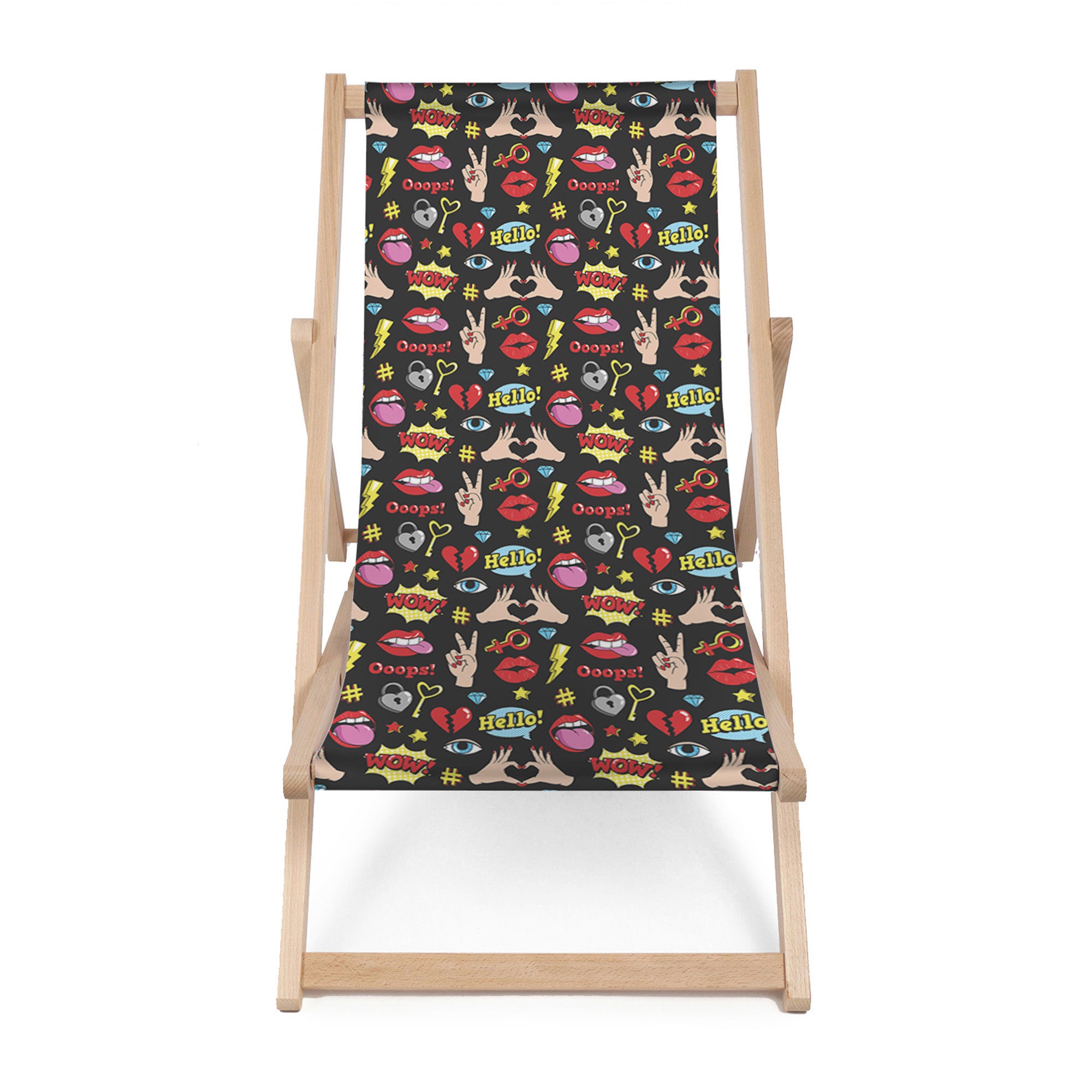 Wooden Deck Chair Hello Heart-M