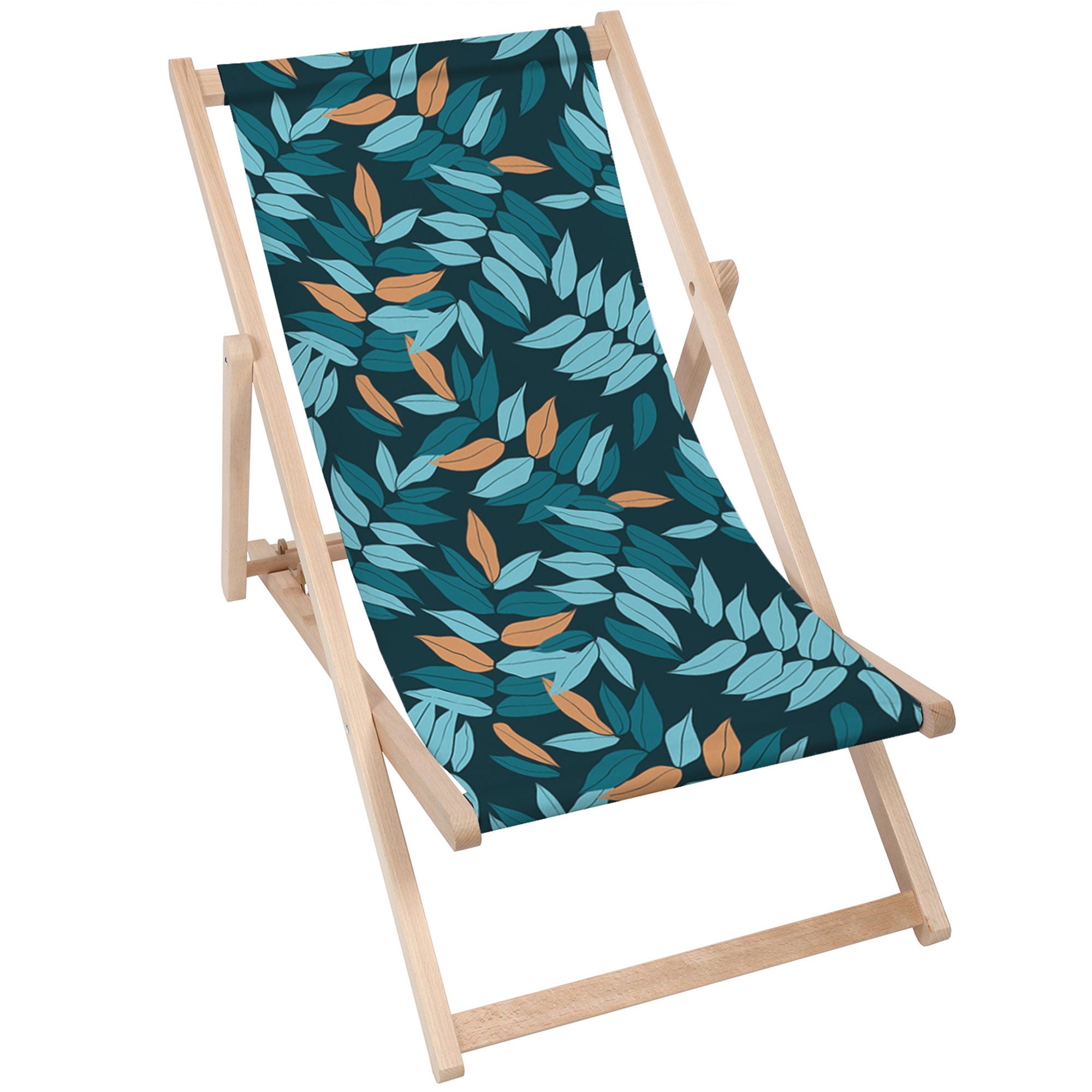 Leżak drewniany Minimal Leaves Pattern-M