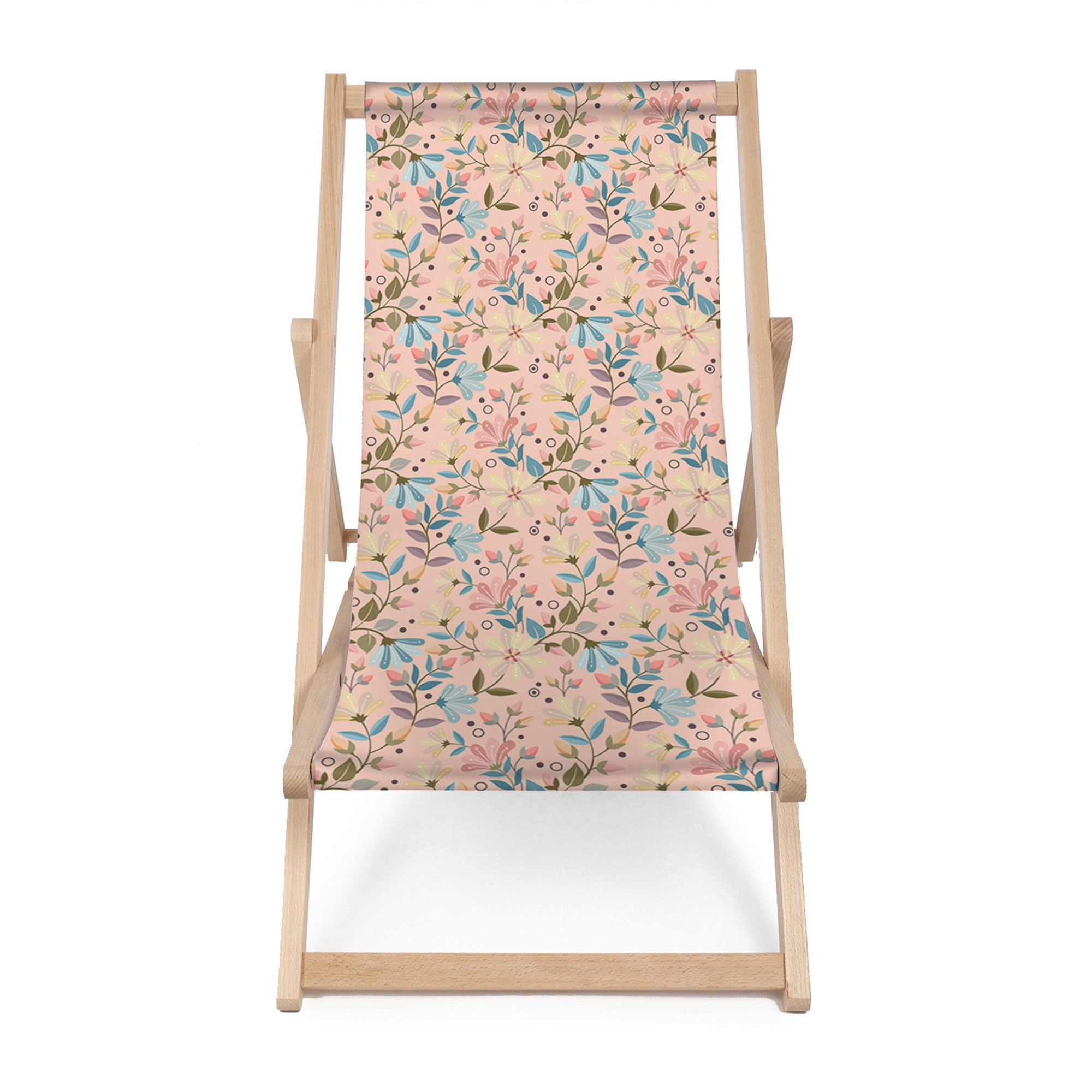 Leżak drewniany Morning Flowers-M