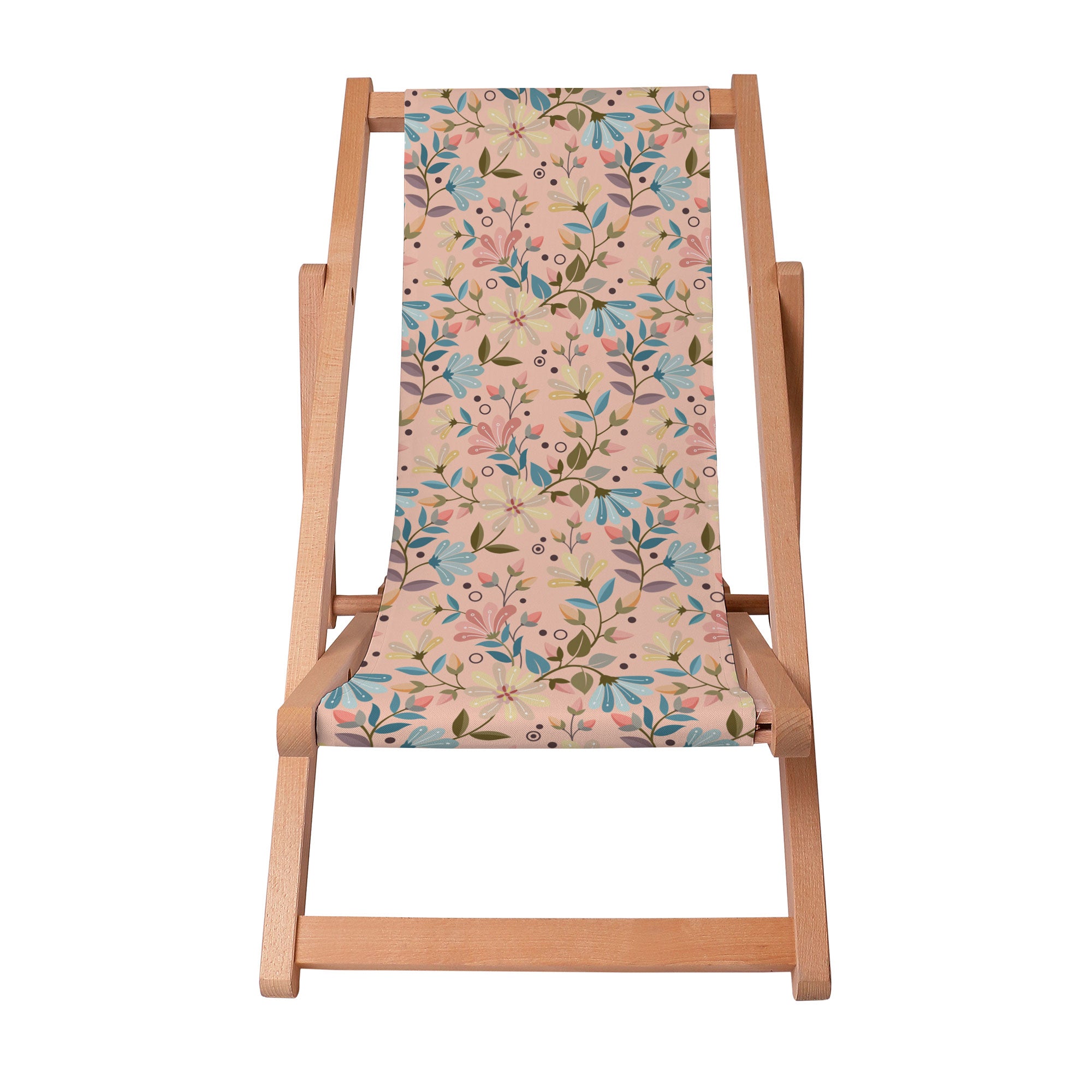 Leżak drewniany Morning Flowers-S