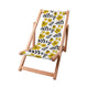 Leżak drewniany Painted Yellow Flowers-S