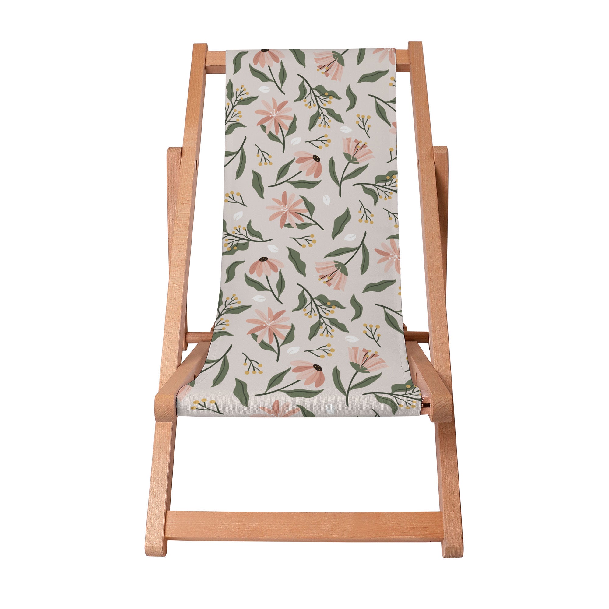 Leżak drewniany Peach Tones Flowers-S