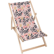 Leżak drewniany Pink and Navy Flowers-M